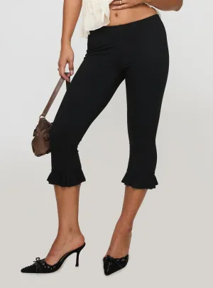 Witchcraft Capri Pants Black Comfy Shape