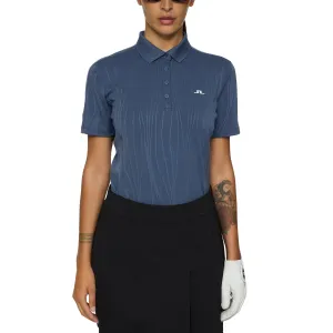 J.Lindeberg Women's Izara Golf Polo Shirt - Vintage Indigo Vintage Style Flight Fit