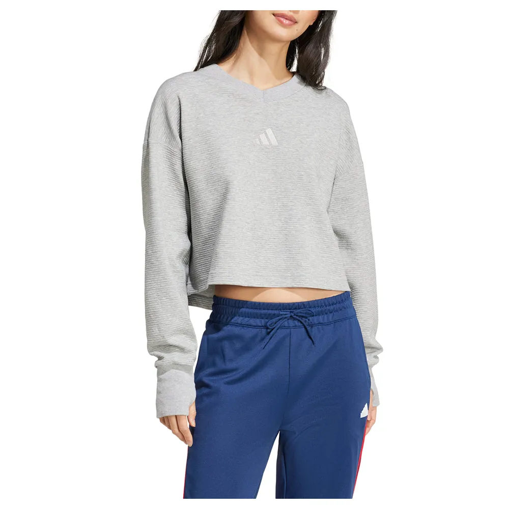 All Season Ribbed V Neck Sweatshirt product cycling suitable endurance Daily Wear
