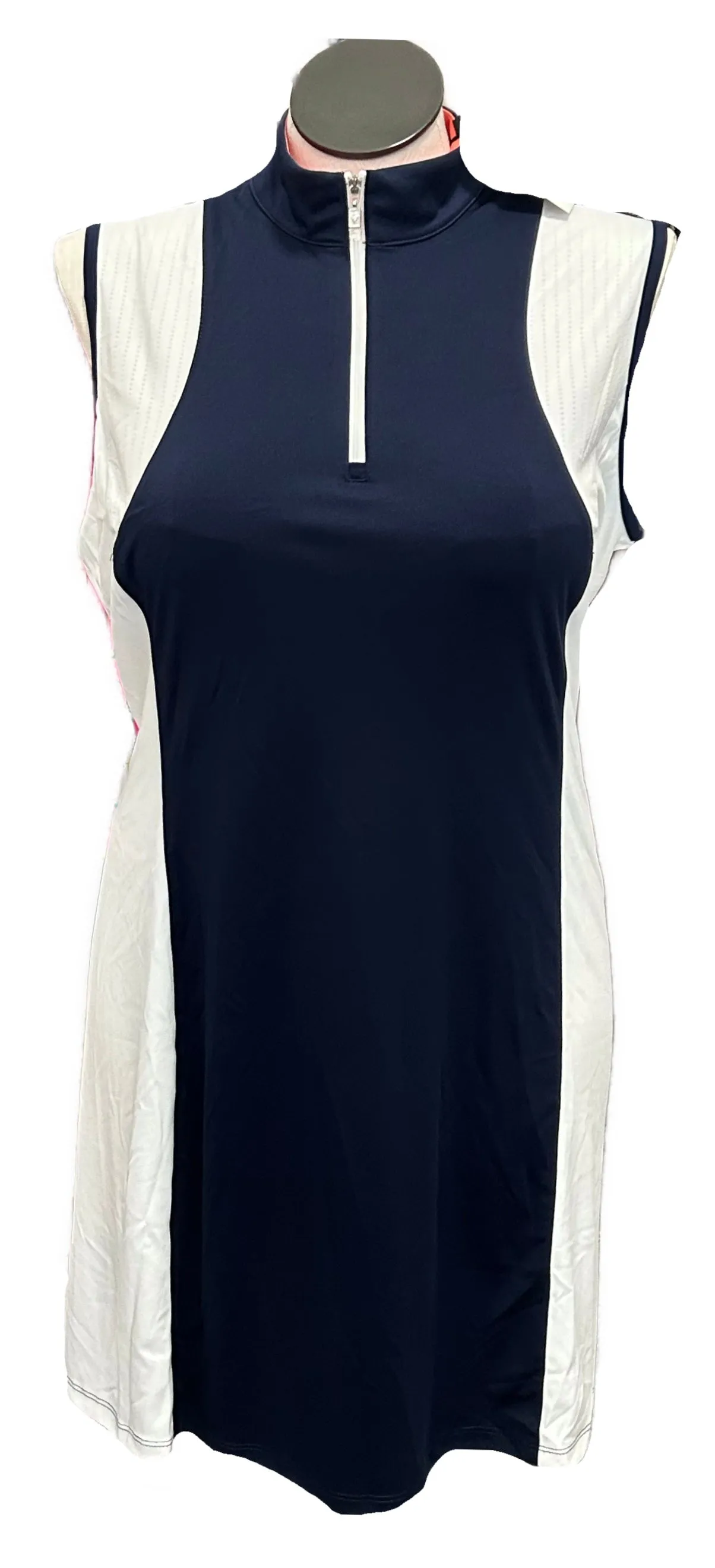 New Callaway Navy & White Women's Golf Dress Size XL Printed-Lining