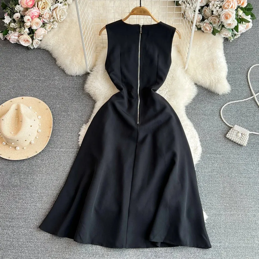 Printed Long Standing Collar Summer Fashion Pleated Long Elegant Casual Dress Influencer-Style Elegant Comfort