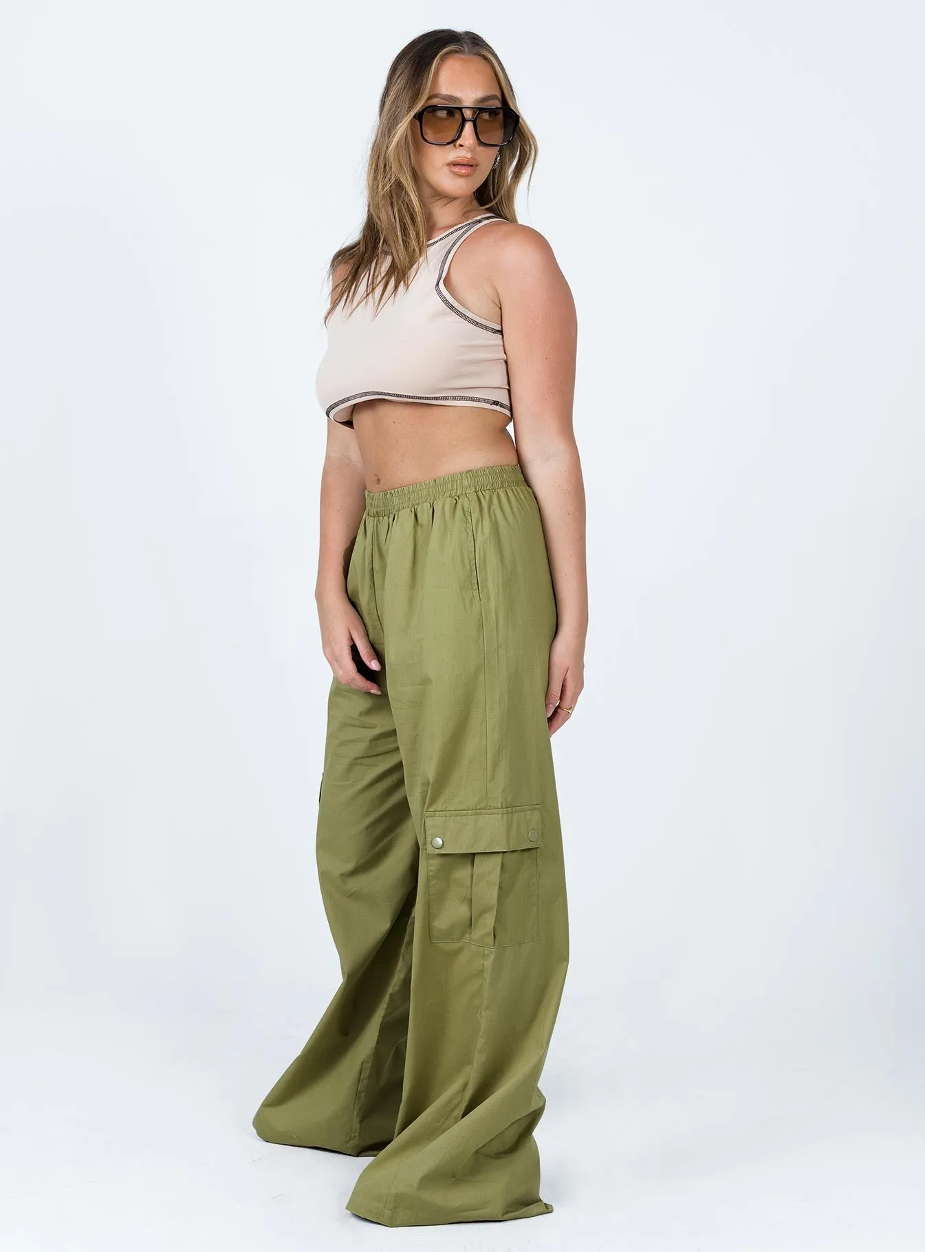 Lista Elastic Pocket Pants Green Walk Friendly