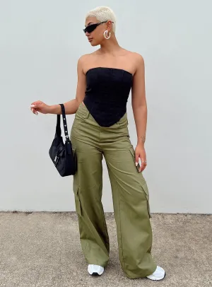 Flattering Look Alexis Cargo Pants Khaki