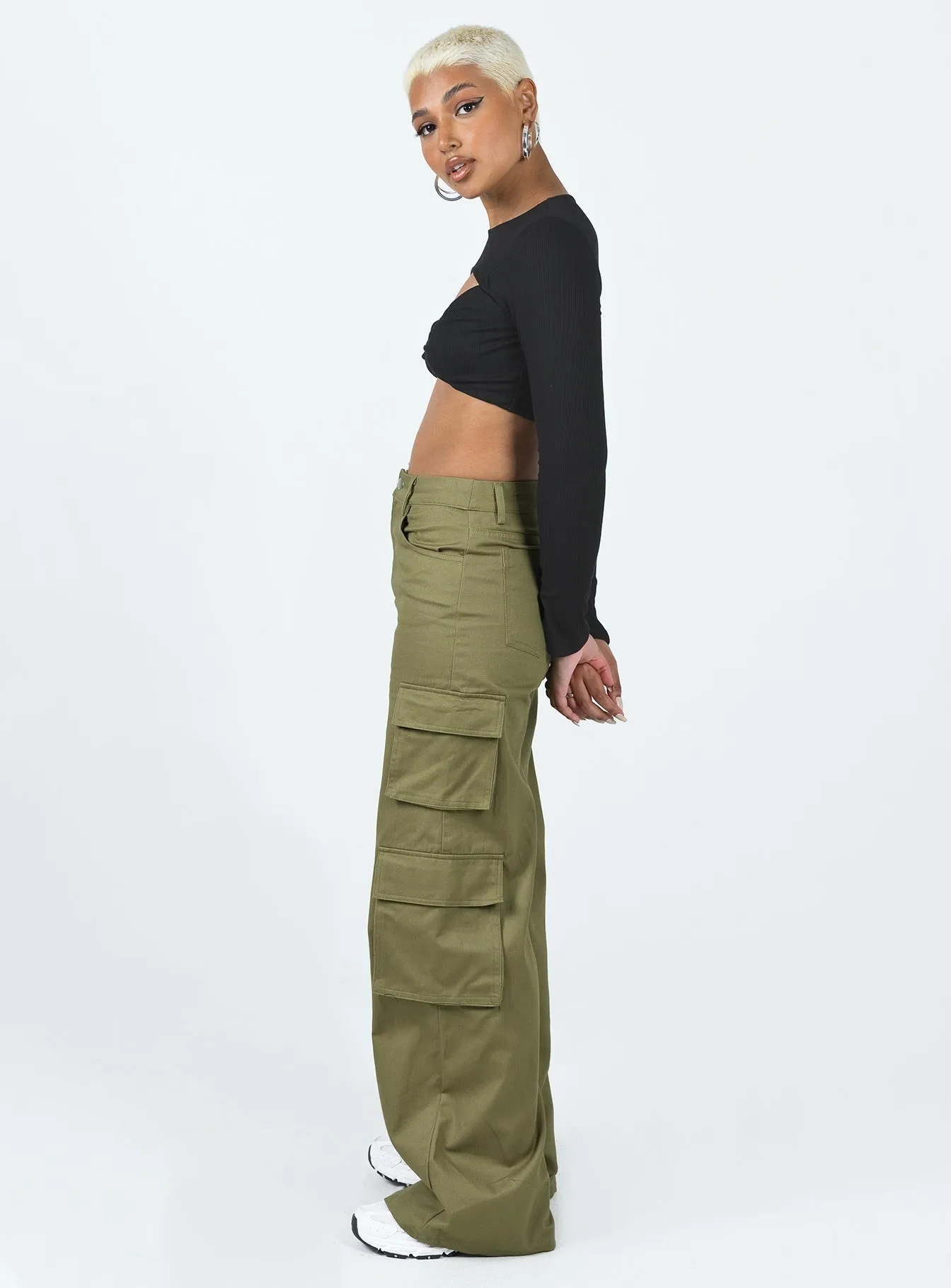 SecureCargoPockets EcoFriendlyMaterials Alexis Cargo Pants Khaki
