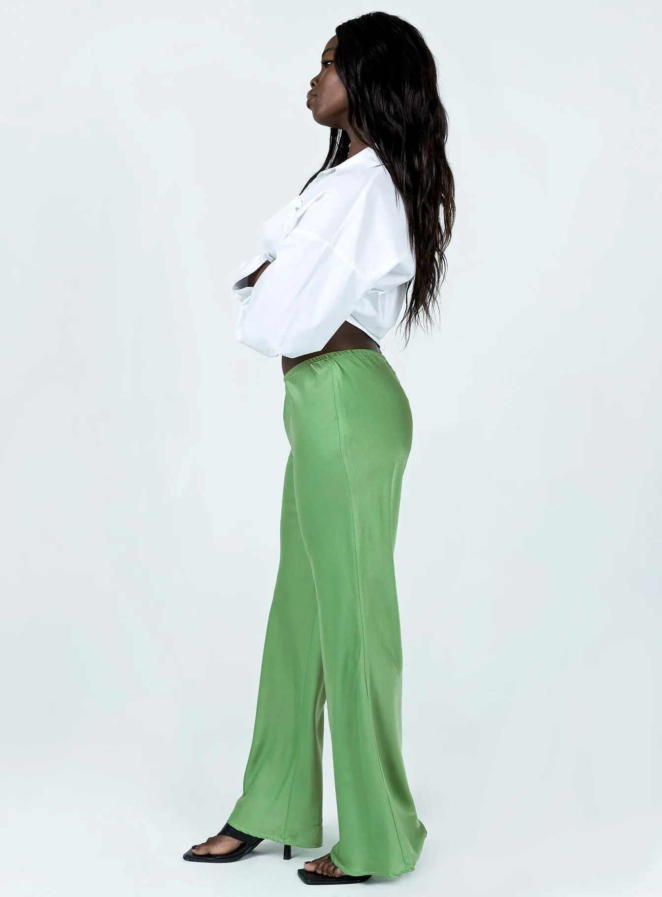 Compact Fit Easy Fit Joshua Low Rise Wide Leg Pants Green