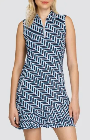 flattering appearance Happy Glow New Tail Activewear Maryellen Sleeveless Golf Dress - Rhombus Realms MSP$117