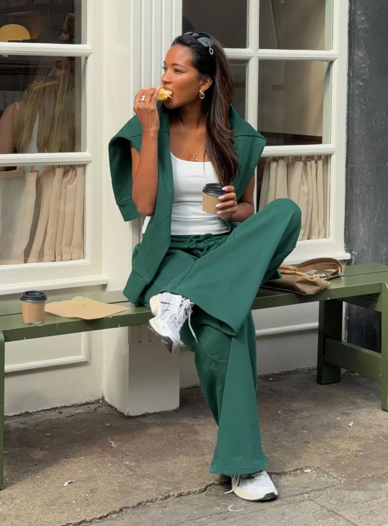 All Day Straight Leg Sweatpants Green Vintage Wash