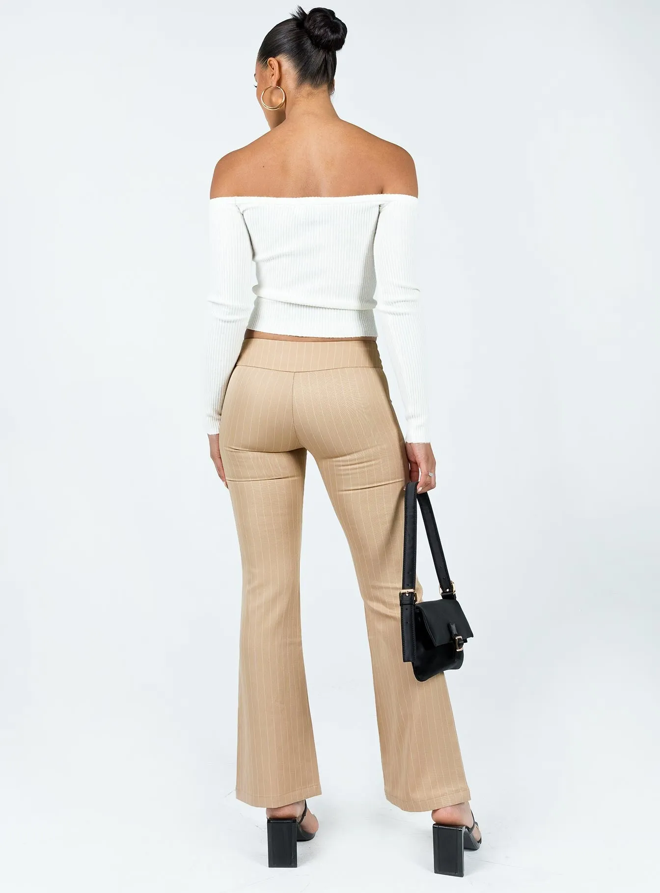 Dami Low Rise Pants Beige Breathable Stretch Wear
