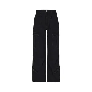 OdorResistant Soft Jacket Pocket Pleated Washed Distressed Straight Jeans
