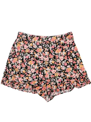Women's Floral Printed Mini Short,Multi hiking apparel Bold colors