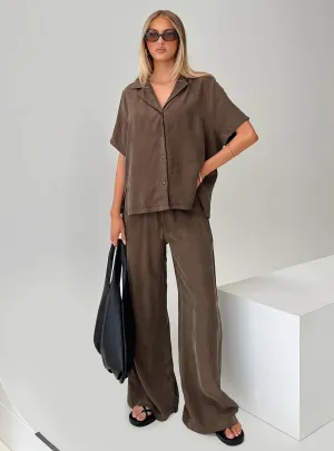 Mahlab Pants Chocoloate StretchMaterial