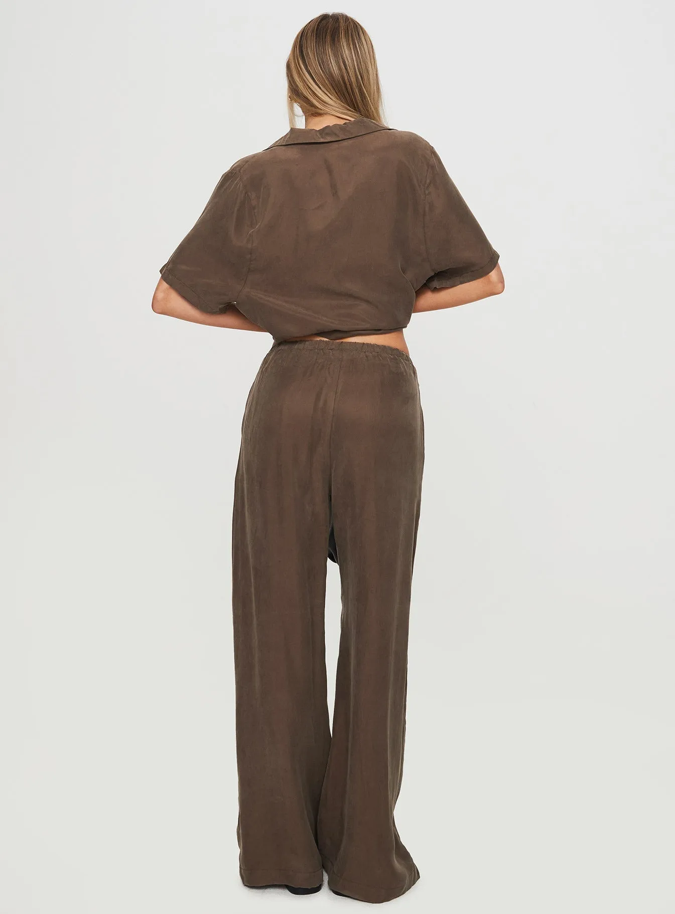 luxe feel Mahlab Pants Chocoloate