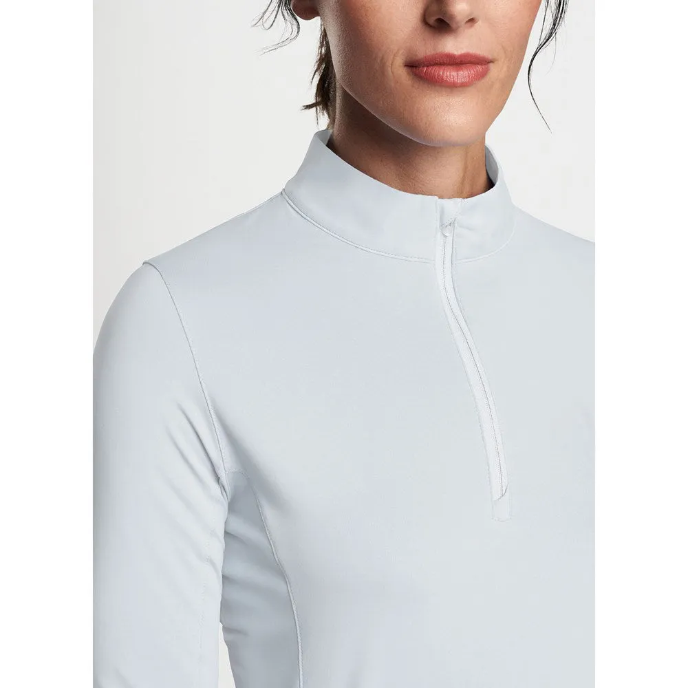Peter Millar Women's Lightweight Crown Sun Golf Shirt - White yoga mode Leather Core