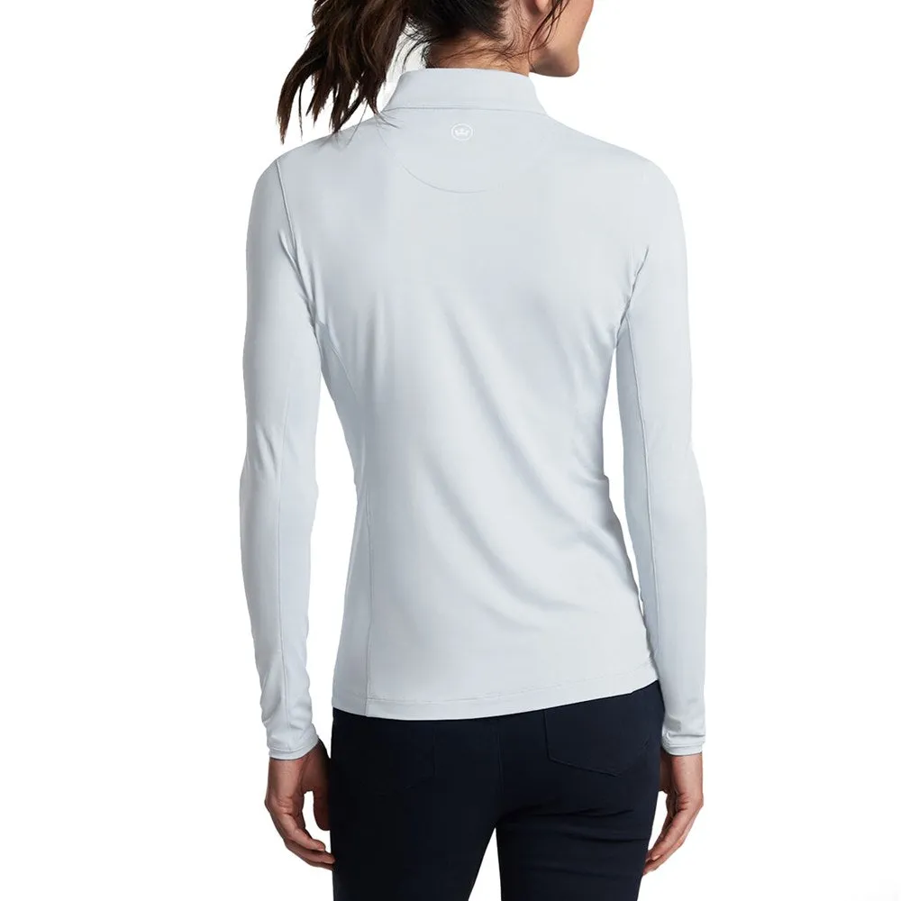 Retro cool Peter Millar Women's Lightweight Crown Sun Golf Shirt - White