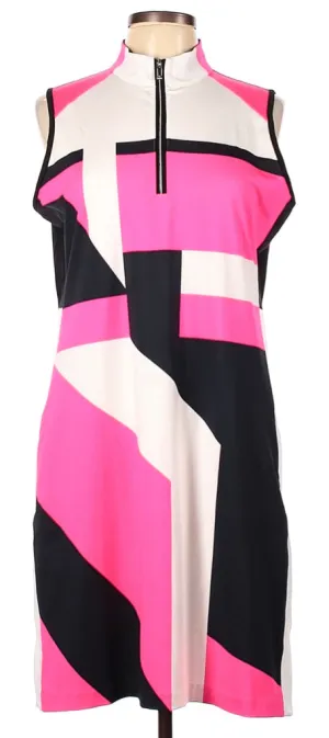 Spring Ready Classic structured dress Tail Pink, Black & White Colorblock Dress MSP$97