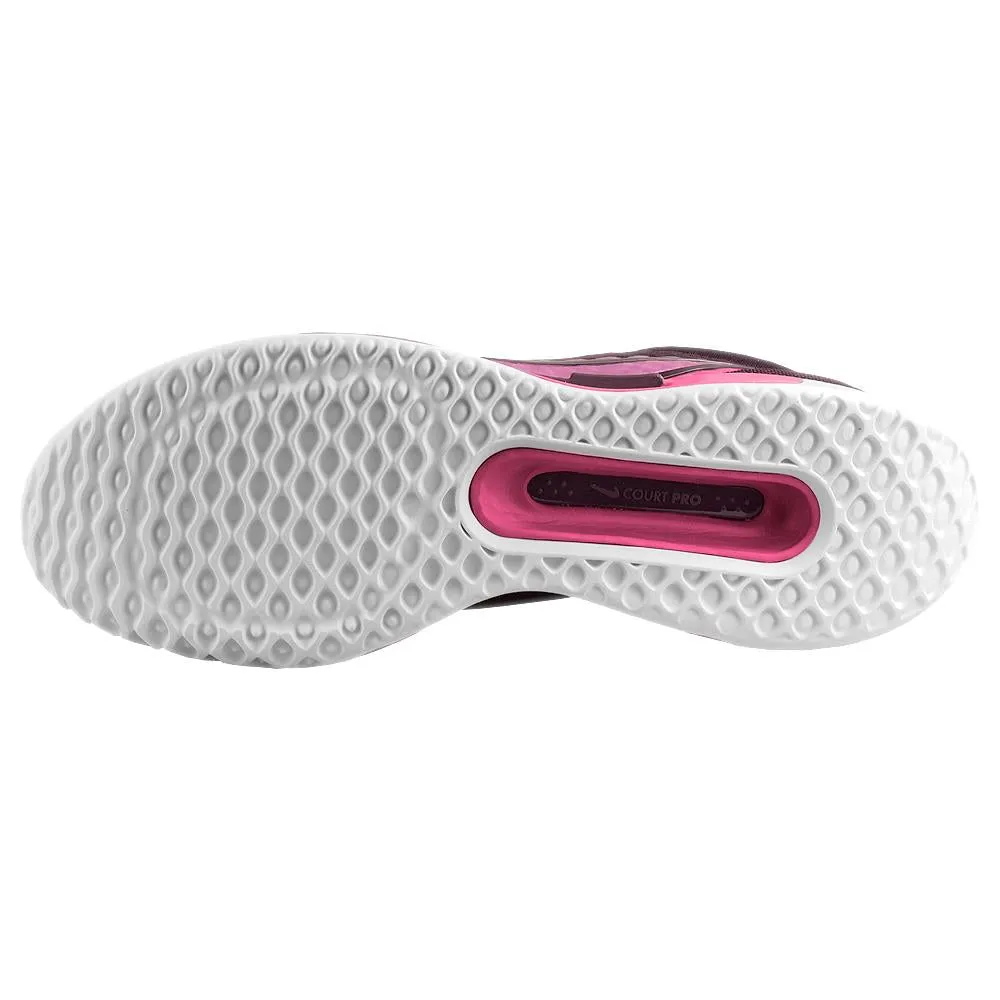 Durable Outsole Slip Resistant Nike Women's Court Zoom Pro - Premium - Burgundy Crush/Pinksicle