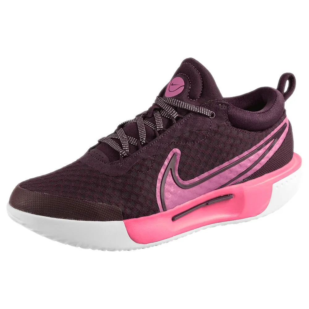 Nike Women's Court Zoom Pro - Premium - Burgundy Crush/Pinksicle Zero Break In Period Sock Liner Integration