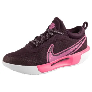 Vaporflow Ventilation Channels Cross training compatible Nike Women's Court Zoom Pro - Premium - Burgundy Crush/Pinksicle