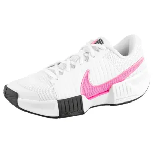 Ventilation Perforations Stability Control Feature Nike Women's Air Zoom GP Challenge Pro - White/Playful Pink