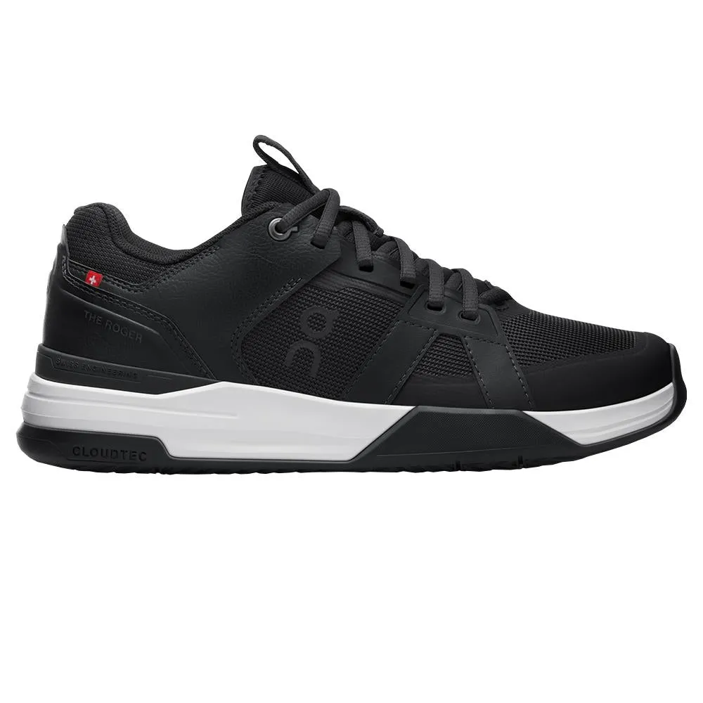 On Women's THE ROGER Clubhouse Pro - Black/White Ventilated Lining