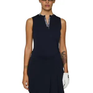J.Lindeberg Women's Leya Sleeveless Golf Shirt - JL Navy Vintage Style TearResistant Fabric