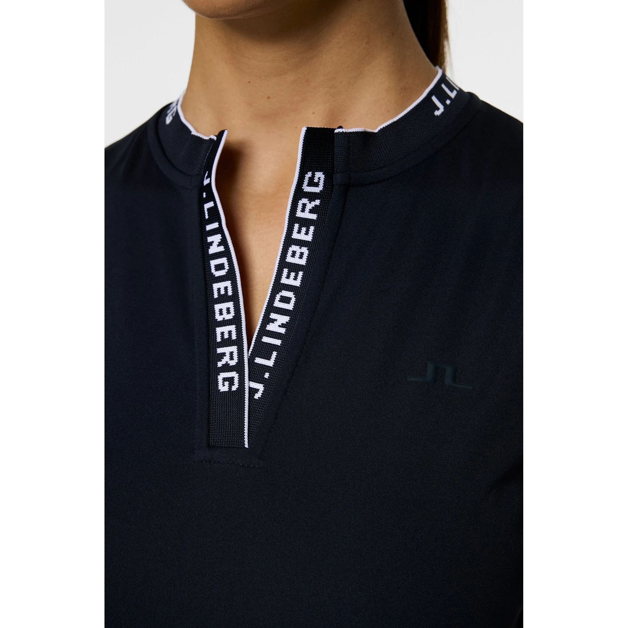 Stretch Fit J.Lindeberg Women's Leya Sleeveless Golf Shirt - JL Navy