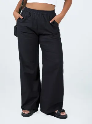 HighRiseWaistband Water-resistant Motel Yara Trouser Black