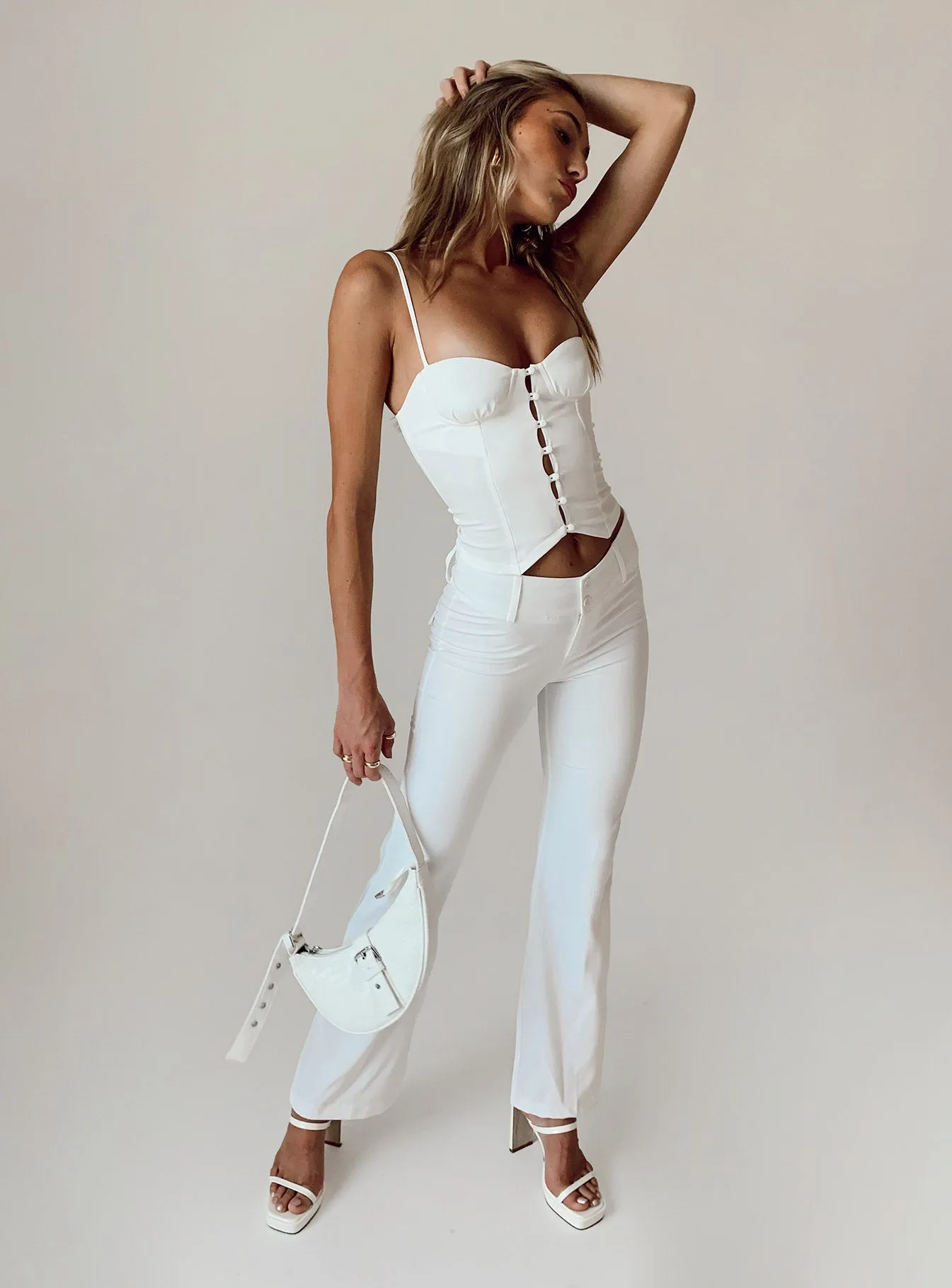 Archette Pant White StaticResistantMaterial Cotton comfort