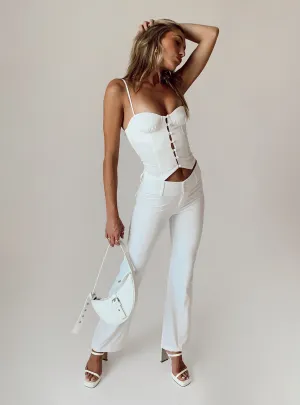 Archette Pant White StaticResistantMaterial Cotton comfort