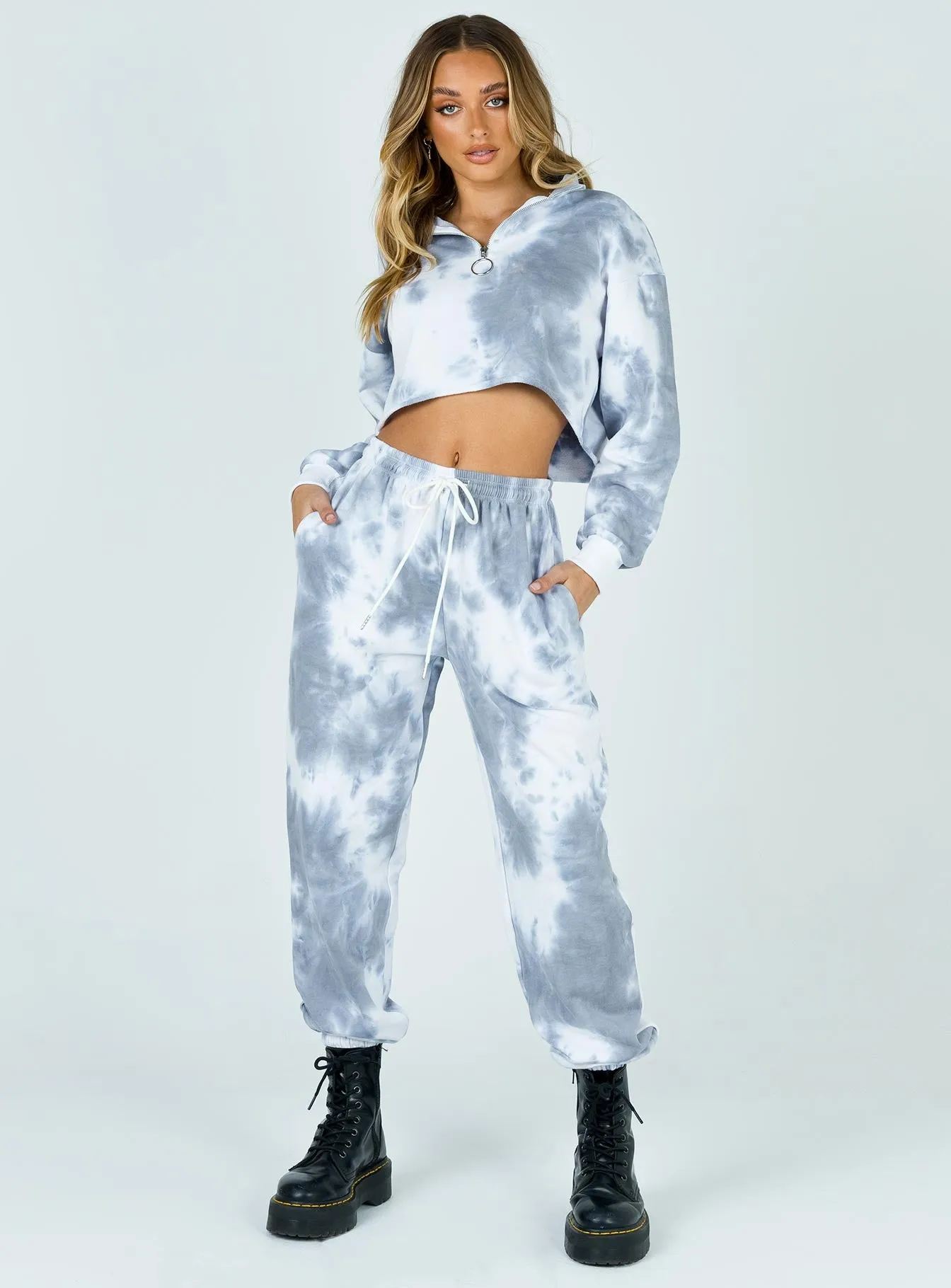 Casual Style Adjustable loop Andre Pants Blue