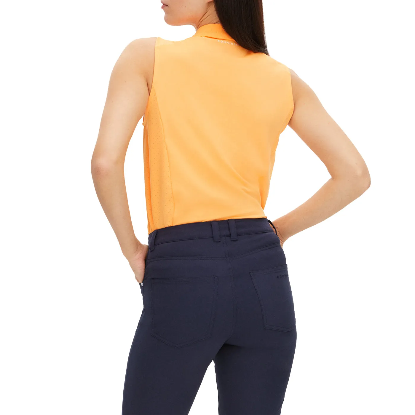 Rohnisch Women's Rumie Sleeveless Golf Polo Shirt - Blazing Orange Student Cool