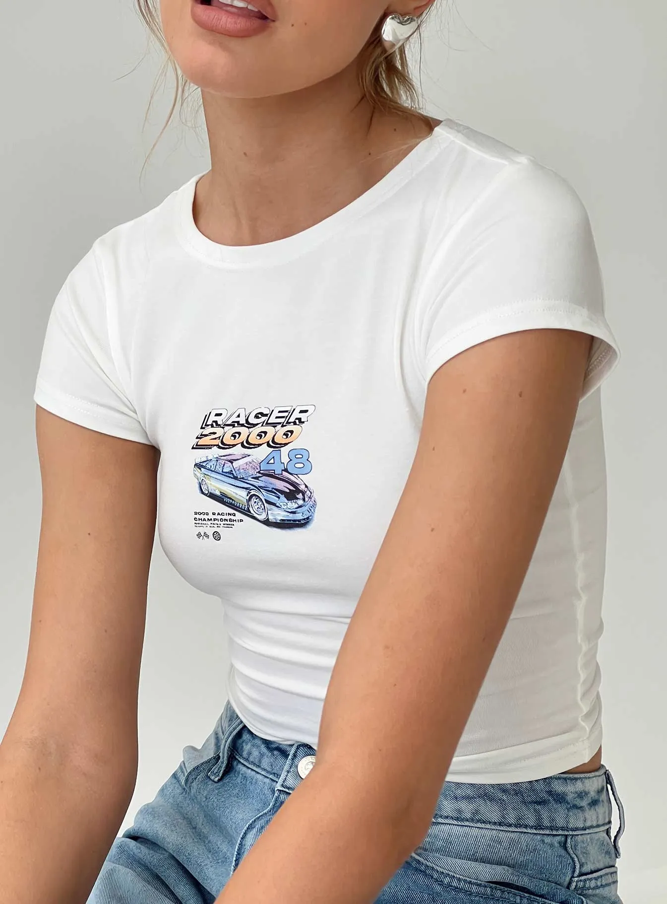Gym workout Outdoor Outfit Style Getaway Baby Tee White