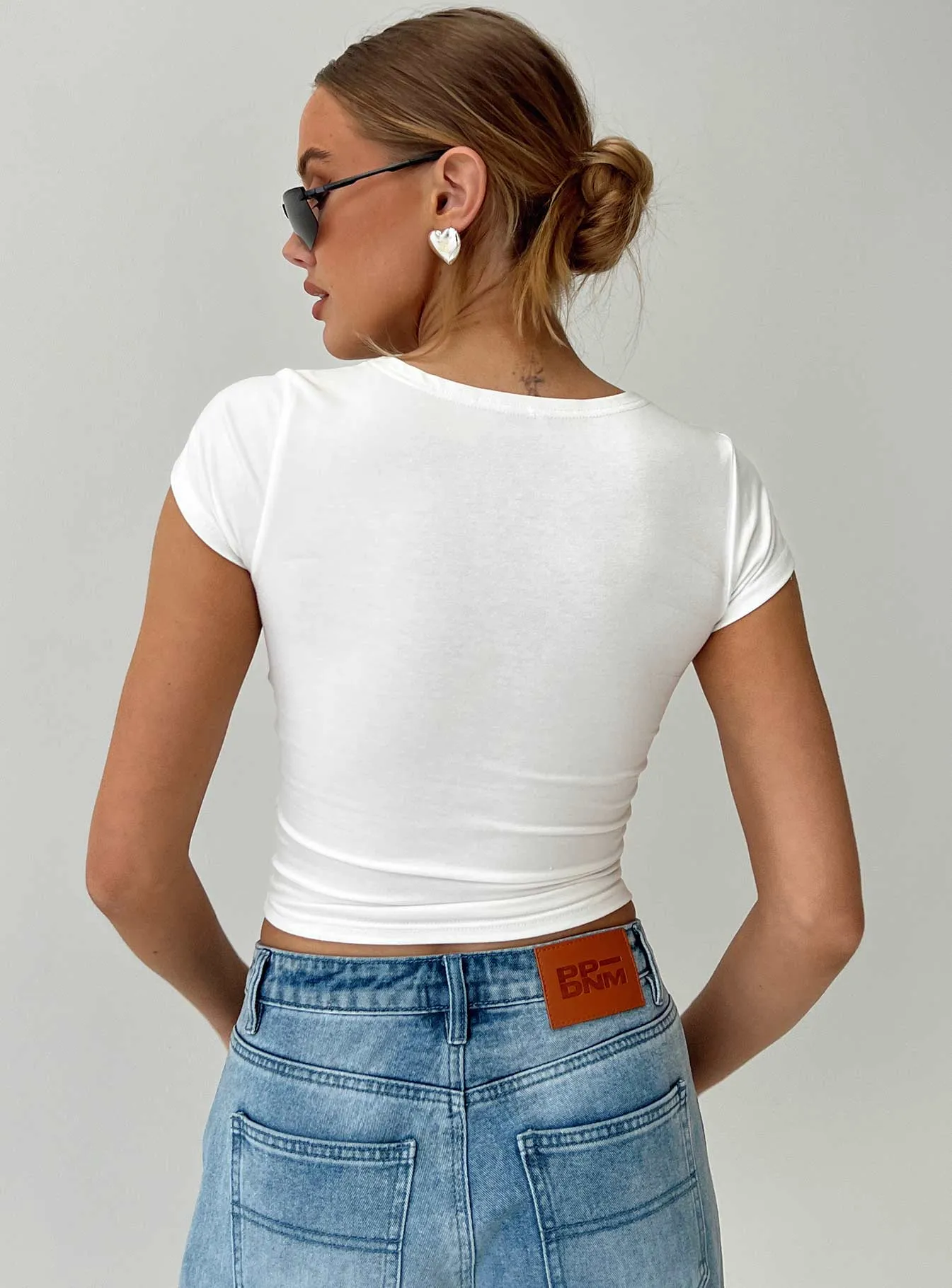 Getaway Baby Tee White Cozy Performance