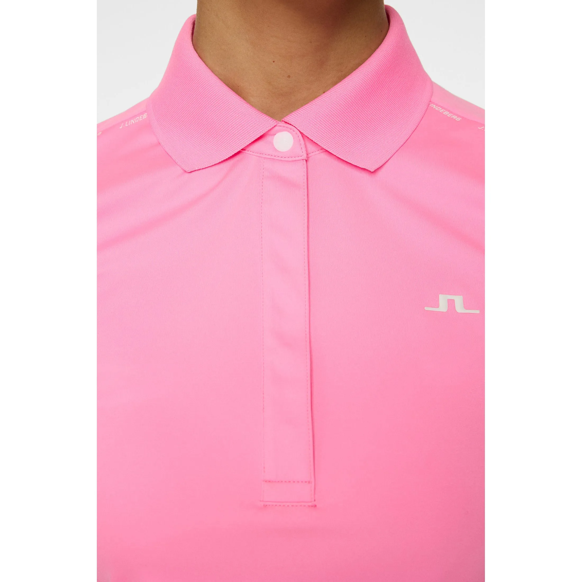 J.Lindeberg Women's Jessa Golf Polo Shirt - Eosine Pink OdorControlTech