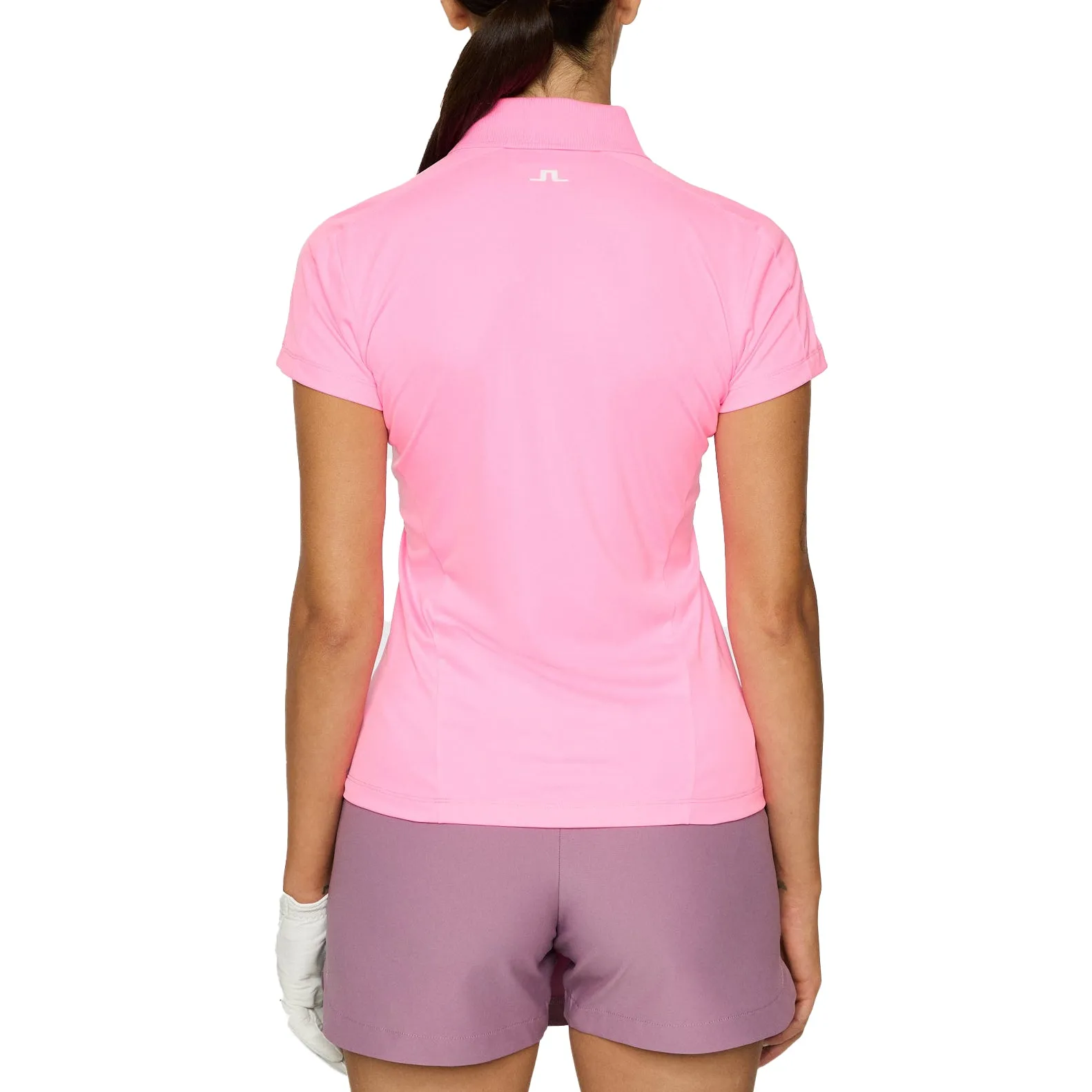 Strong Denim Sun Beam J.Lindeberg Women's Jessa Golf Polo Shirt - Eosine Pink