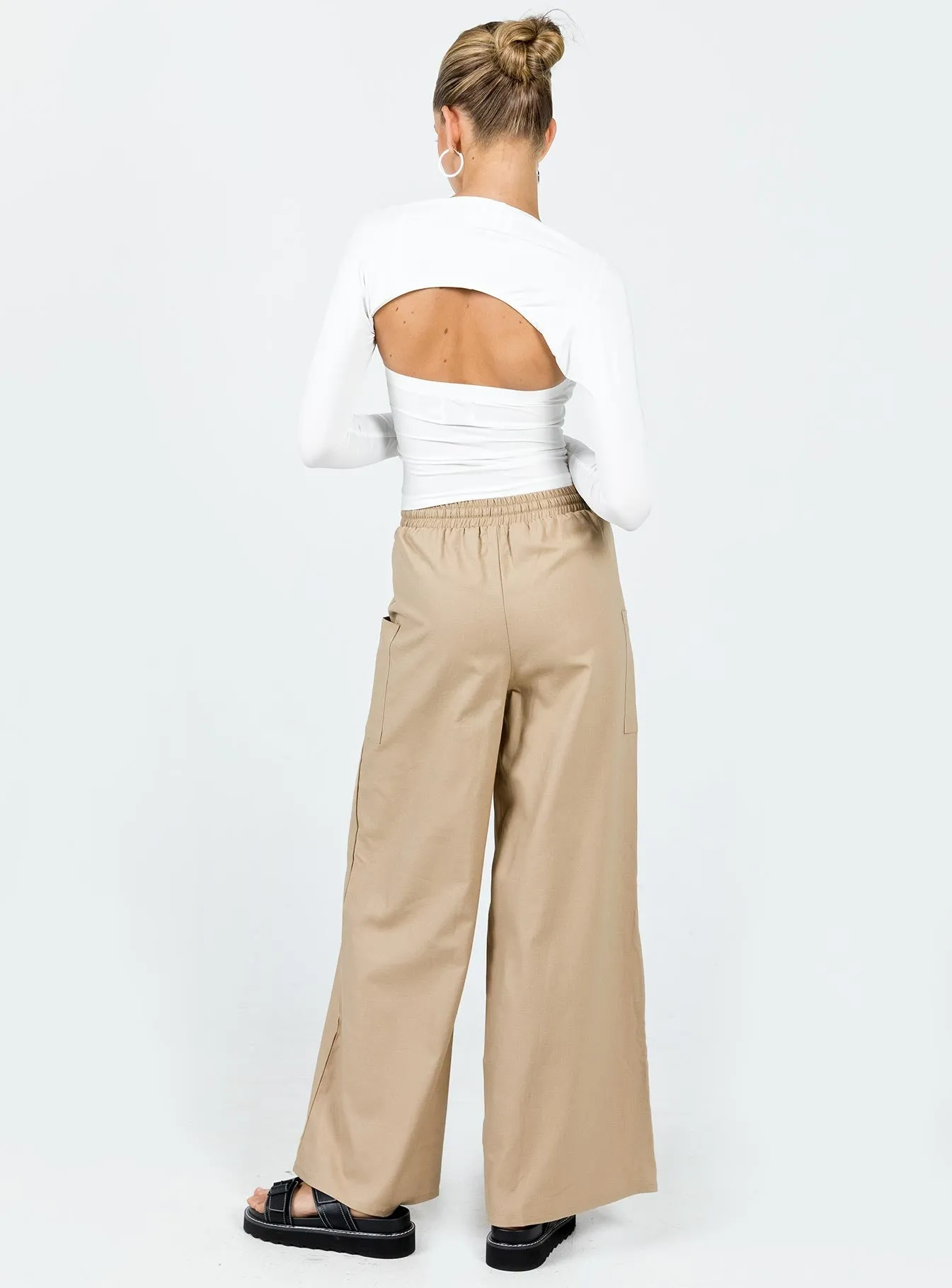 Belt loops Brunie Pants Beige