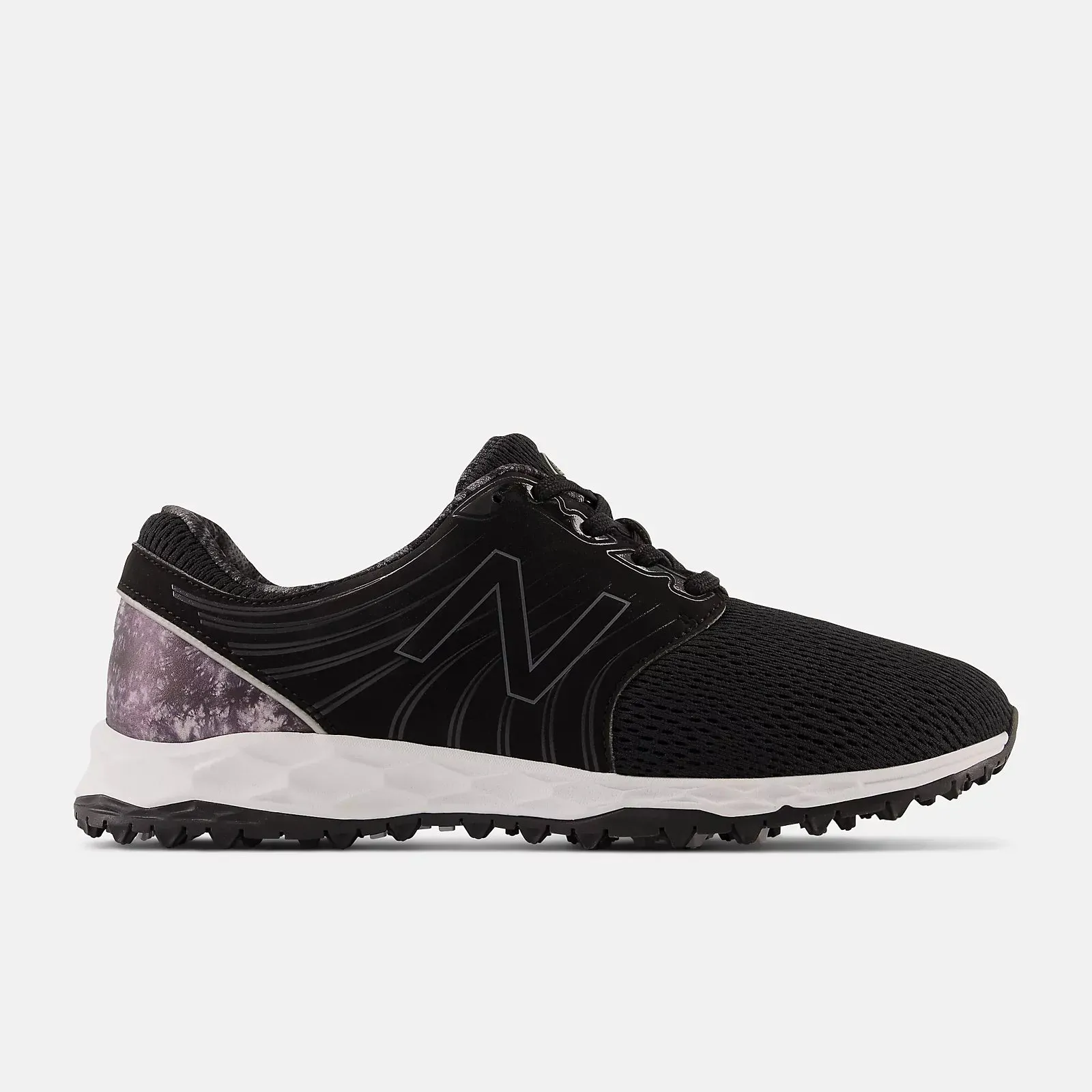 New Balance Womens Fresh Foam Breathe Golf Shoe - BLACK / MULTI Quick Fit Sole Comfort