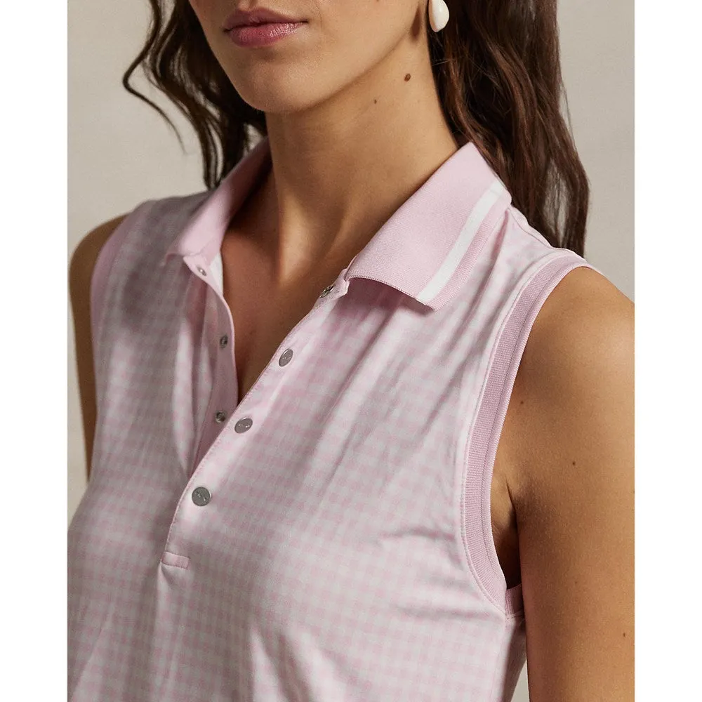 FlexibleCuff QuickAccessPockets RLX Ralph Lauren Women's Printed Airflow Sleeveless Polo - Garden Pink