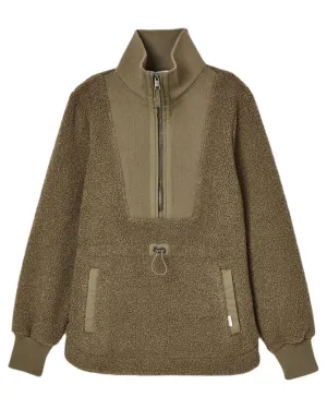Joules Womens Thurleston Borg Fleece Jacket Stay Relaxed Slope Ready