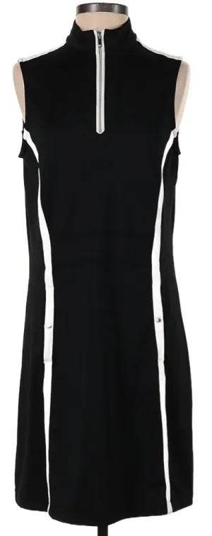 Tail Activewear Black Sleeveless Golf Dress with White Trim Size S MSP$100 Light Drape Perfect Fit
