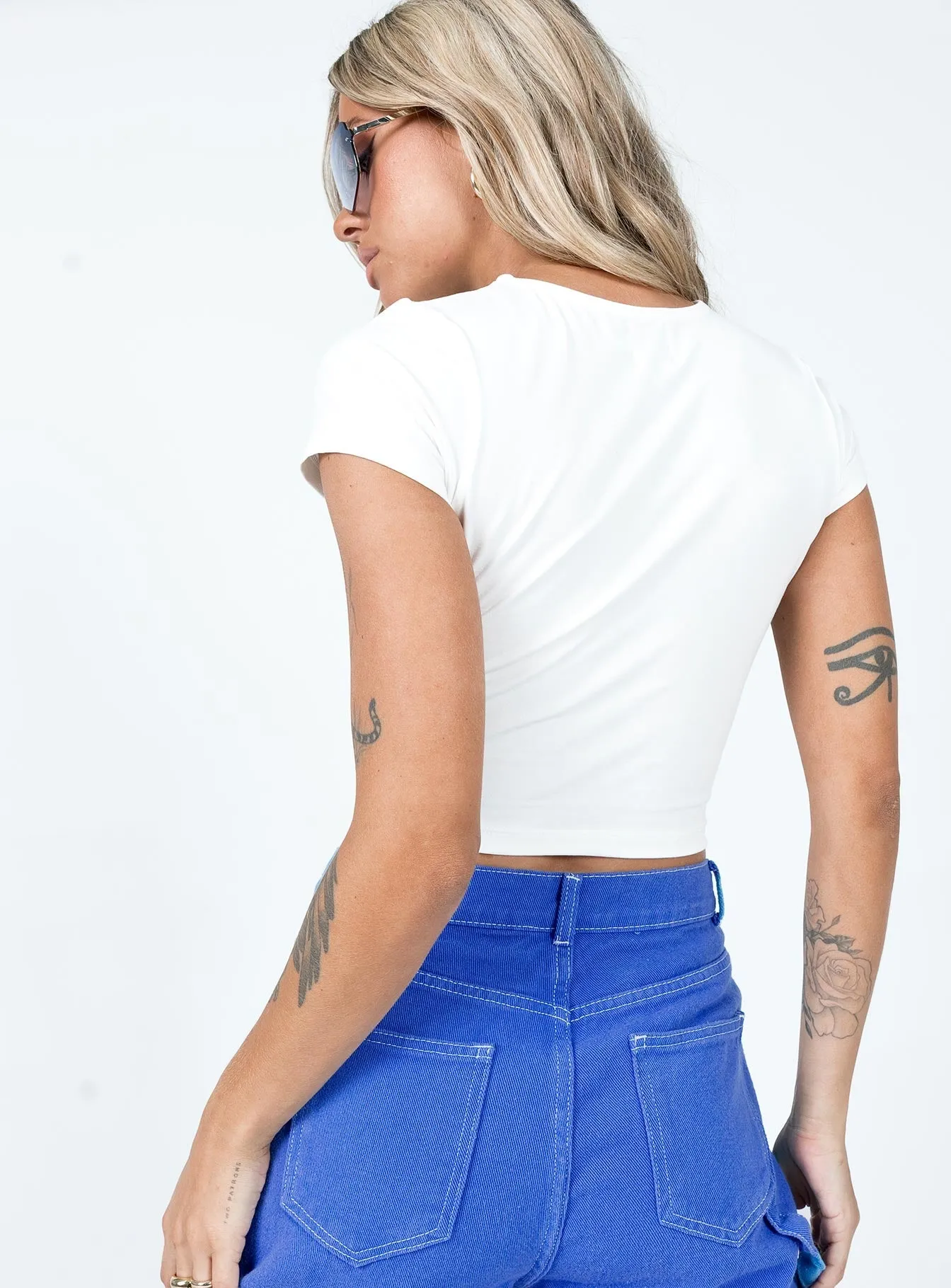 Runway Baby Tee White Versatile Option
