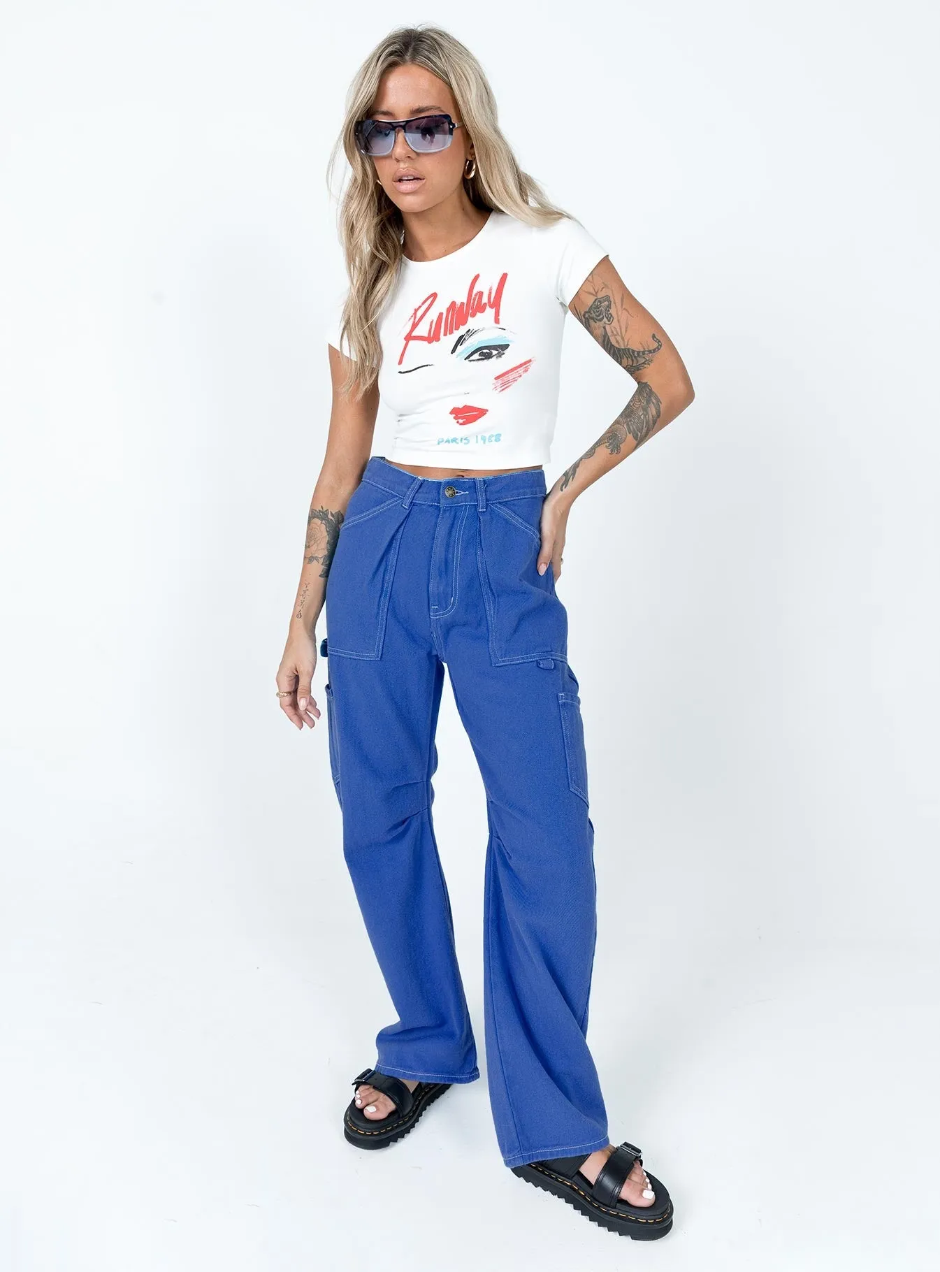 Minimalist Layer Runway Baby Tee White