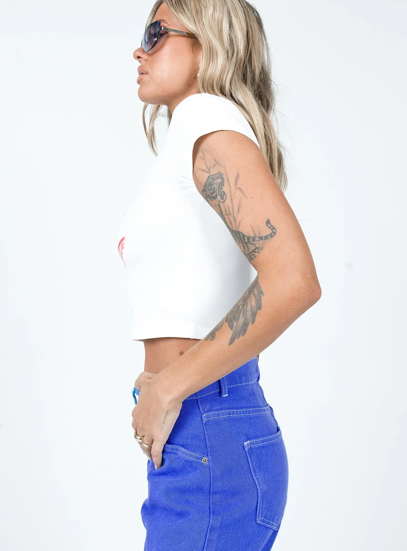 Thermal Regulation Fabric Runway Baby Tee White