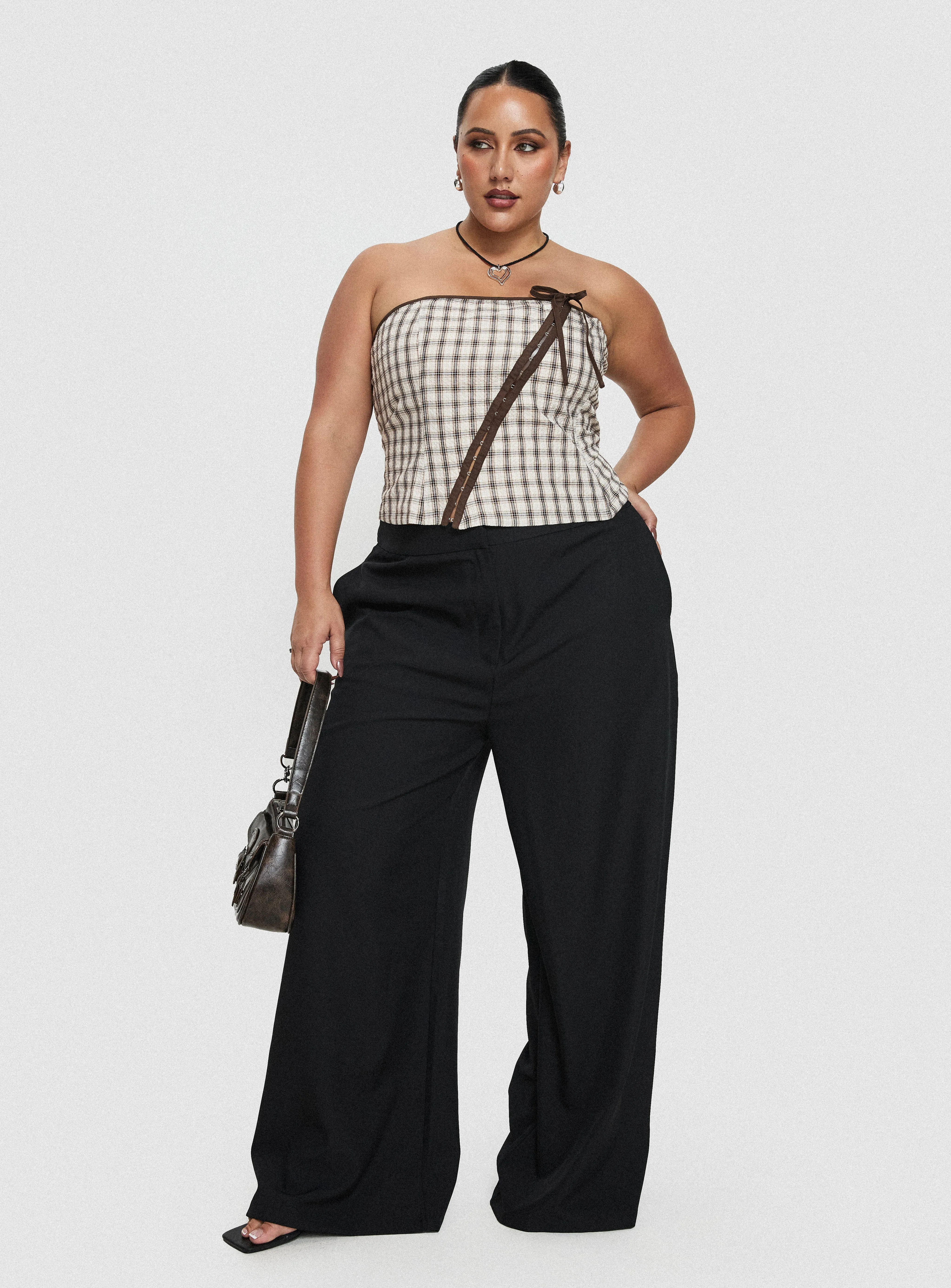 Travel Fit Stretch Panels Burnette Pants Black Curve