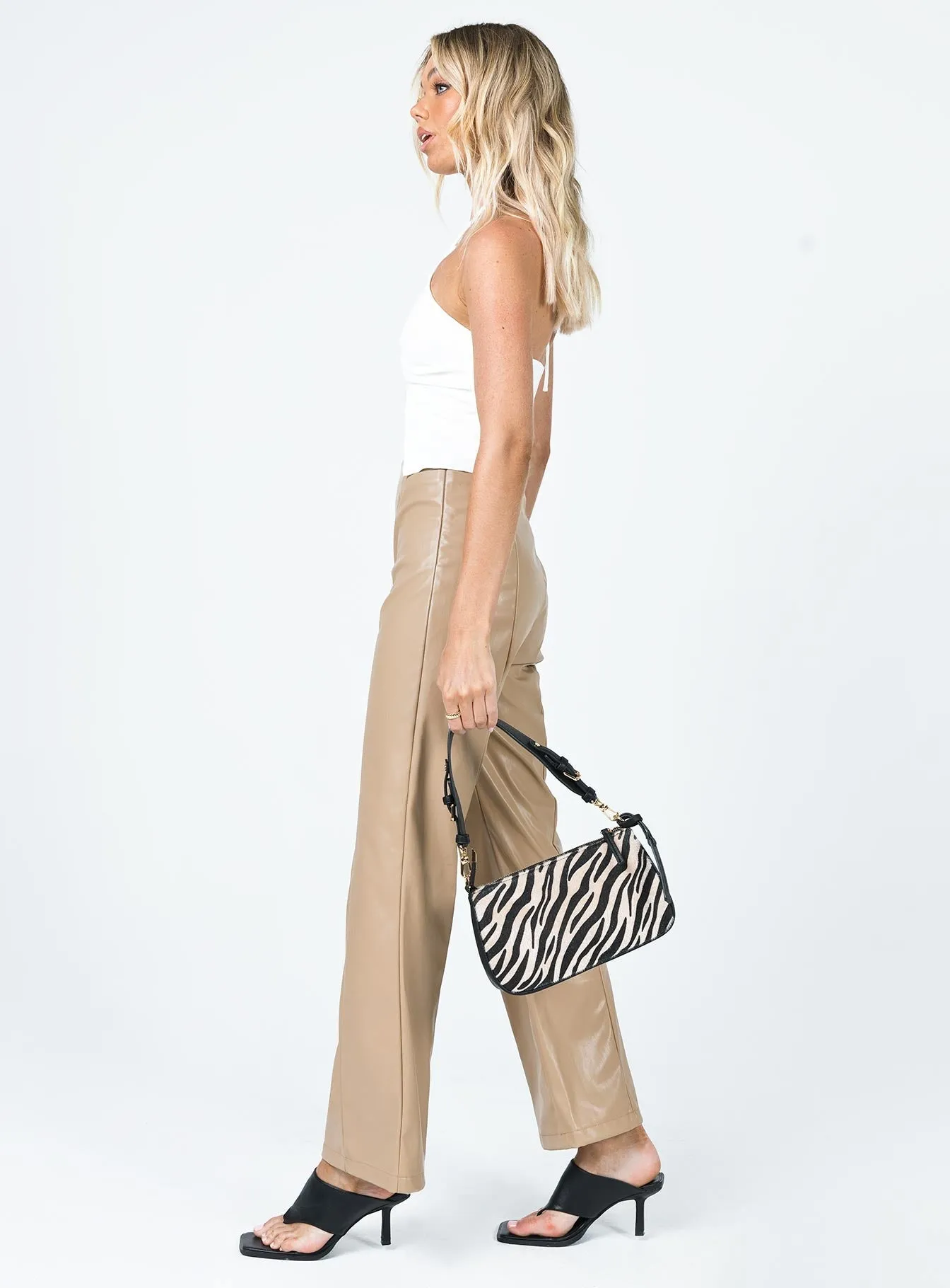 Gia Panel PU Pants Beige Moisture control Static free