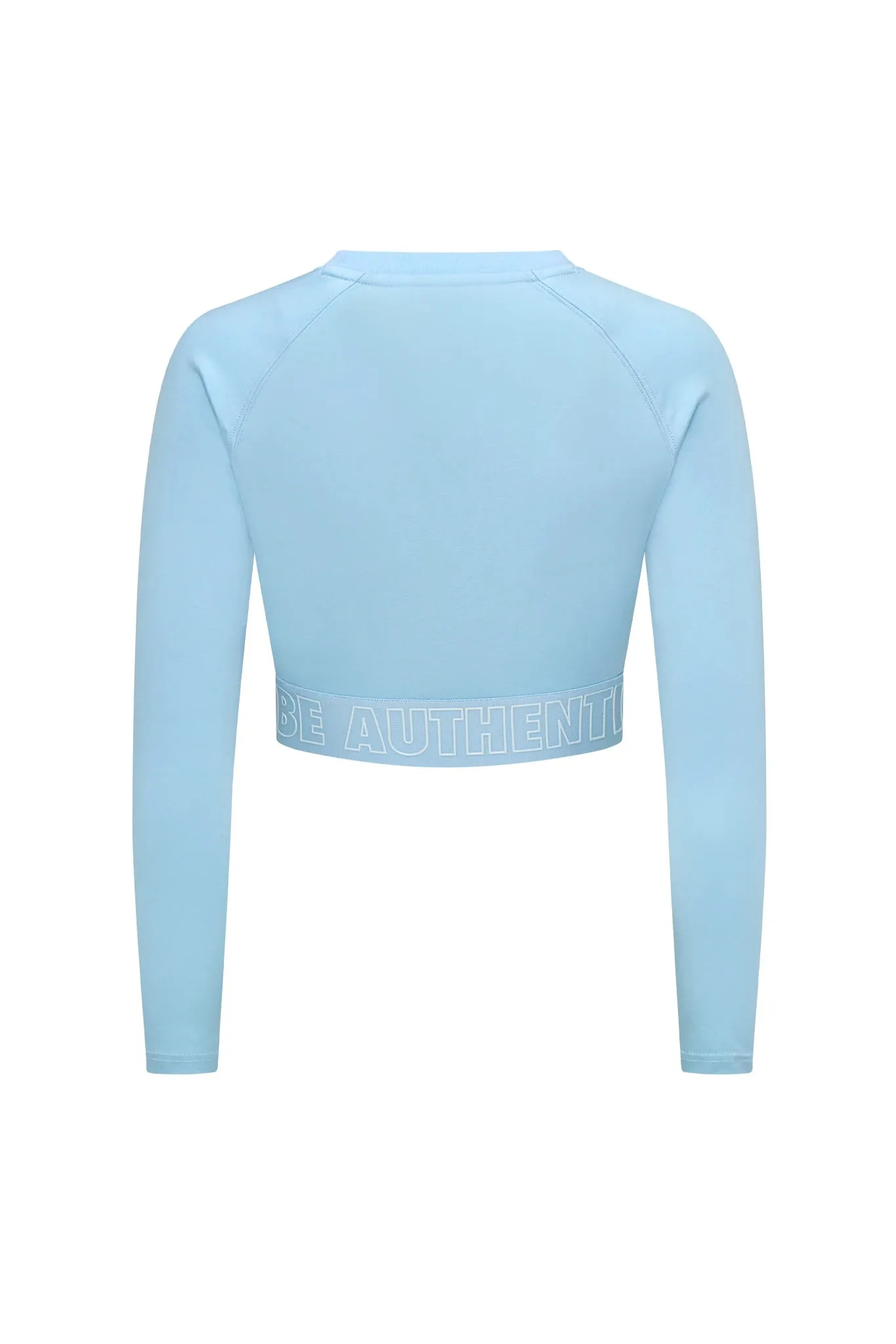 Clear Sky Women's L/S Banded Cropped Tee High Density Weave EasyCare Fabric