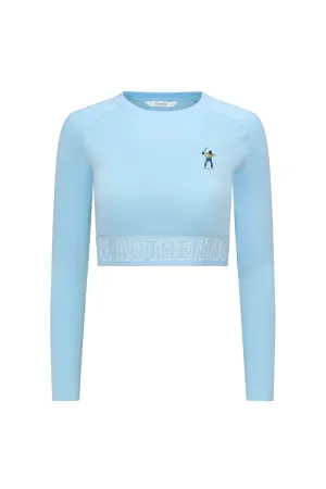 Clear Sky Women's L/S Banded Cropped Tee Comfy and Versatile soft fit