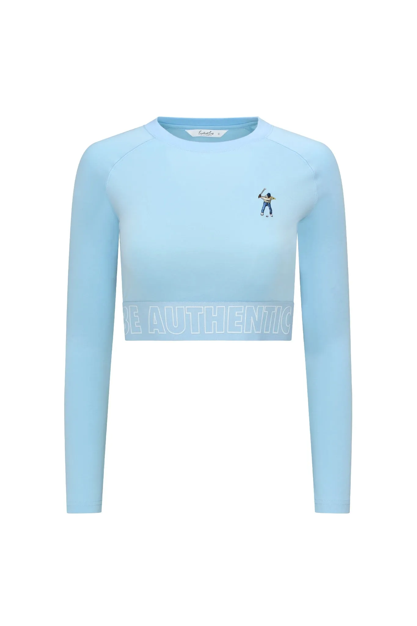 Clear Sky Women's L/S Banded Cropped Tee Comfy and Versatile soft fit
