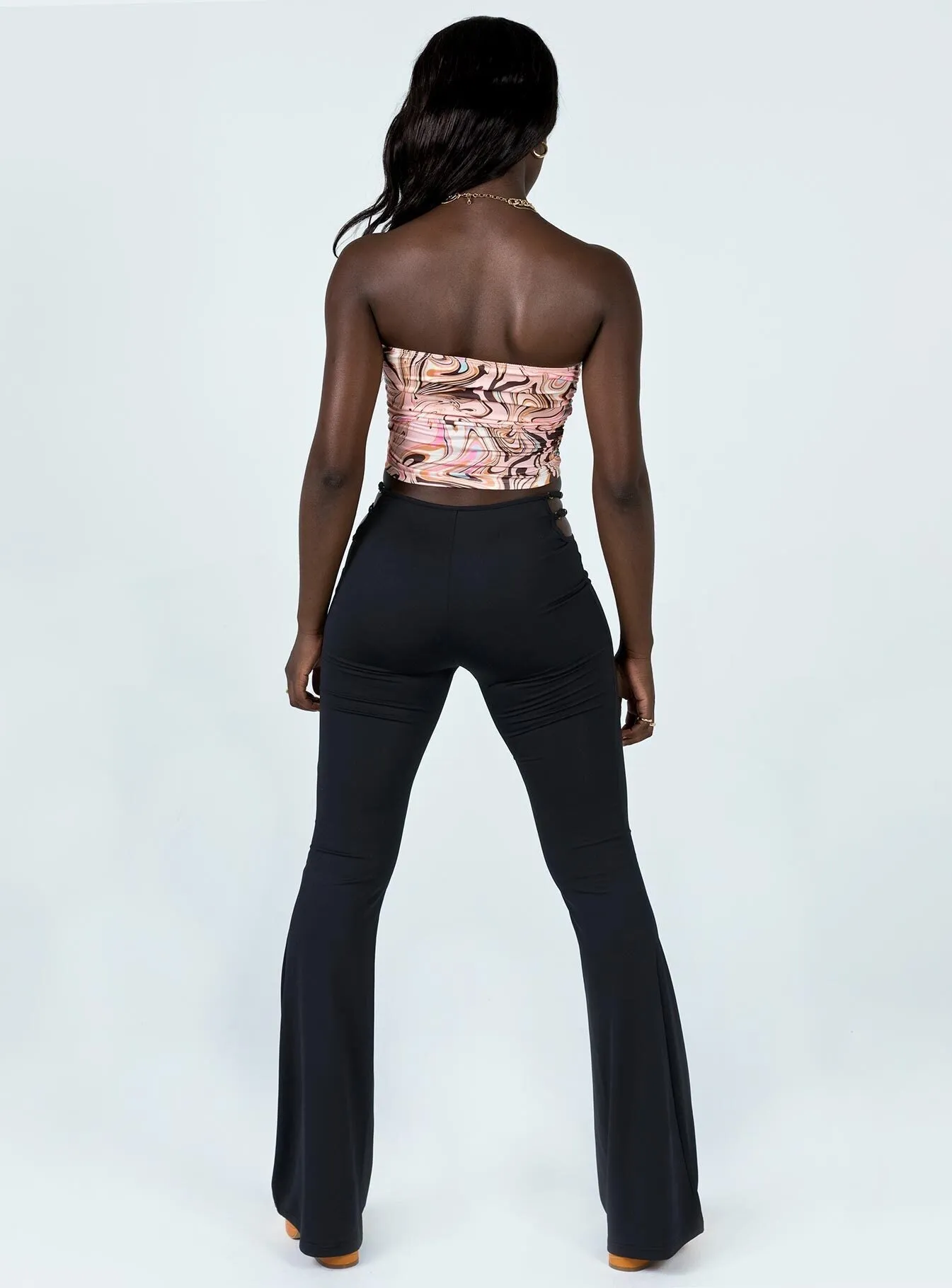 Jess Cut Out Pants Black ReinforcedBeltLoops Wool blend