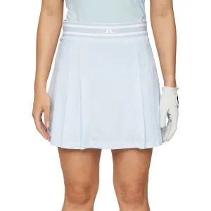 J.Lindeberg Women's Harlow Print Golf Skort - Shadow Bridge Winter Sky Comfort Wear